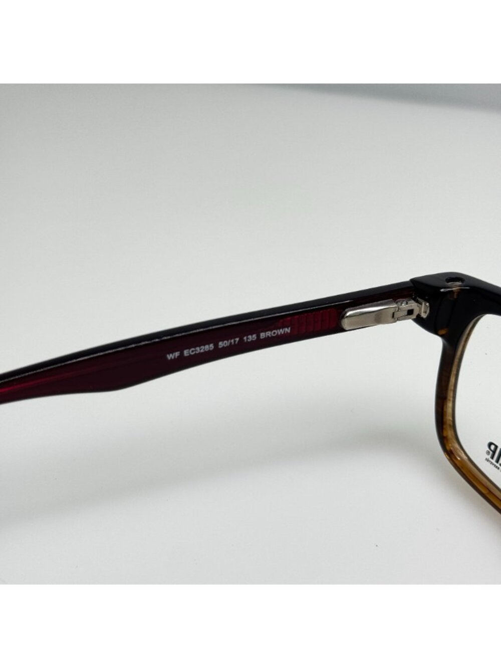 Easyclip EC 3285 Brown Eyeglasses Eye Glasses Frames 51-17-135 W/ Clip - Picture 6 of 10
